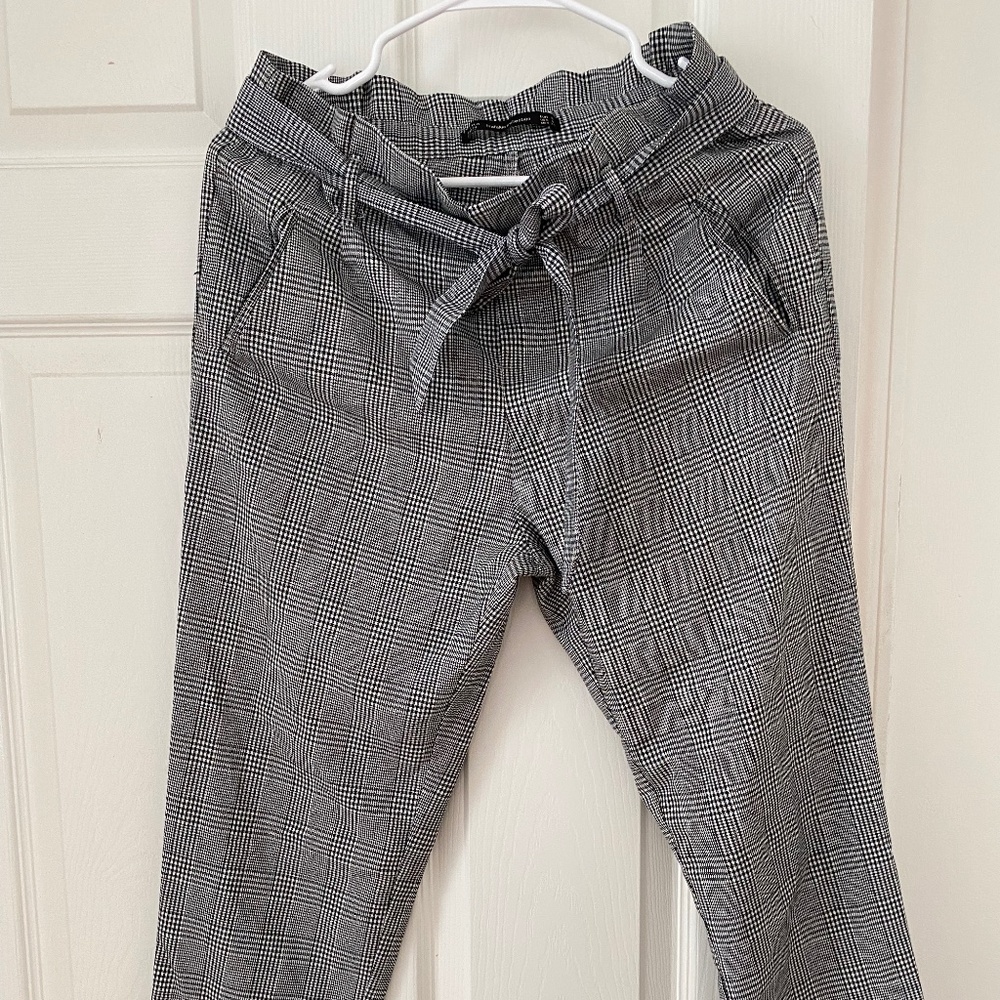 Small, Zara, Gingham work pants